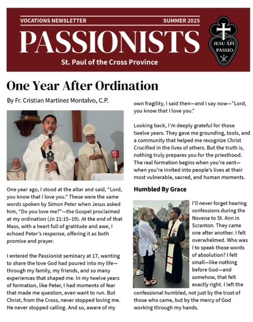 Passionist Vocation Newsletter 2025
